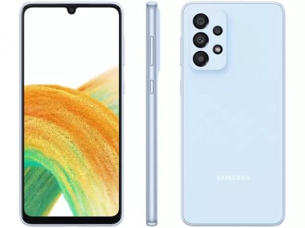 Samsung Galaxy A33 128GB Azul 5G - 6GB RAM 6,4” Câm. Quádrupla + Selfie 13MP