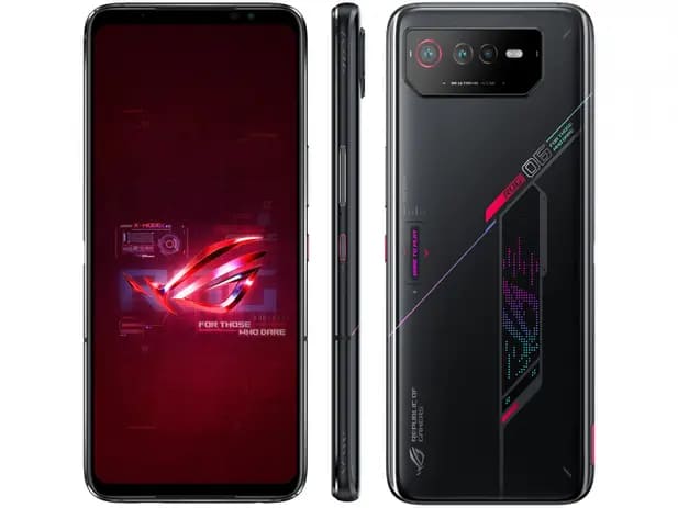 Asus Rog Phone 6 256GB Black 5G - 8GB RAM 6,78” Câm. Tripla + Selfie 12MP